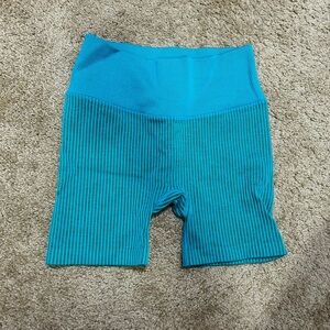 JoyLab Turquoise Ribbed High-Rise Athletic Workout Shorts Sz S | Activewear NWOT